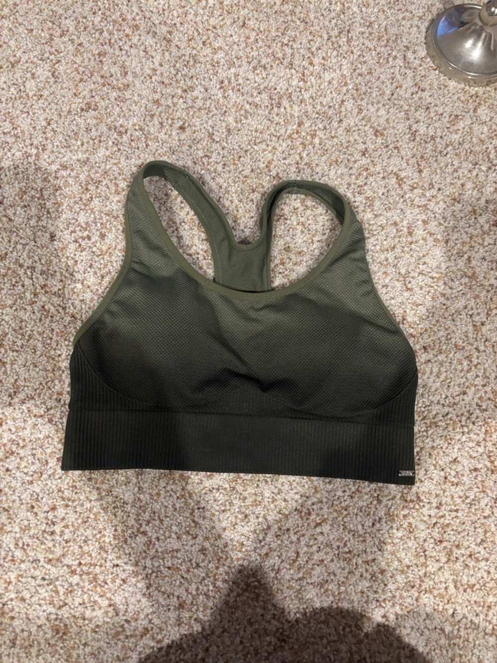 Victoria’s Secret PINK SPORT army green ombré sports bra MED NWOT
